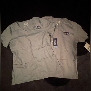 HNL light gray scrub top bundle